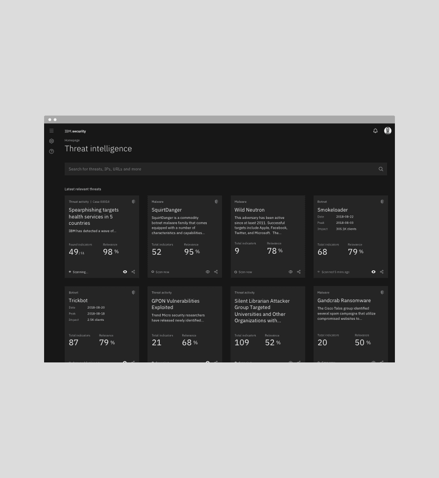 An example of the standard layout